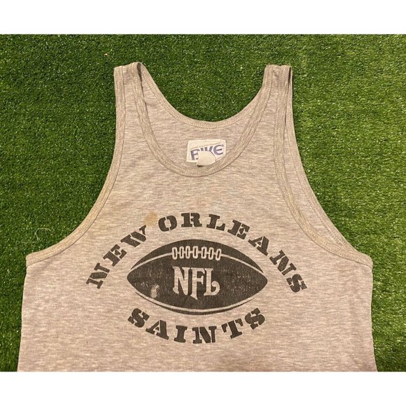 Women's Vintage Bike NFL New Orleans Saints Tank Top t-shirt large gray - Picture 2 of 9